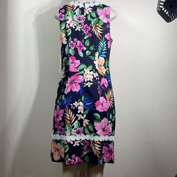 (E1) Eliza‎ J dress by NWT Sleeveless, lined, navy, multi-color, sizes 6,8,10 - Picture 2 of 14